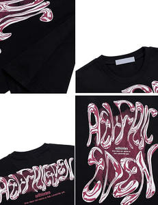 Vêtements vintage 100% coton lourd de haute qualité avec logo Vêtements DTG T-shirt personnalisé pour hommes - Product Image 4