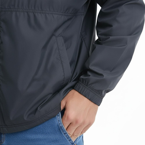 Veste coupe-vent d'hiver pour homme de haute qualité avec col montant et logo frontal, à capuche, imperméable et respirante, coupe classique - Product Image 5