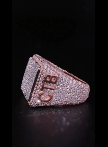 Bague personnalisée en argent sterling 925 plaqué rhodium avec diamant Moissanite VVS, style hip-hop, bague tendance pour homme - Product Image 3