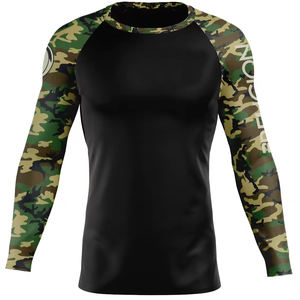 Wholesale Custom Breathable Full Sublimation Baselayer High Quality Custom Design O Neck Regular BJJ <b>MMA</b> <b>Rash</b> <b>Guard</b> - Product Image 5