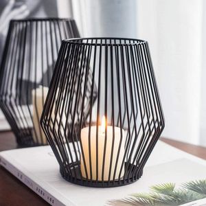 Bougeoir en métal de décoration de maison élégante de luxe stocké pour la décoration de Noël Bougeoir en fer design pour la maison et l'hôtel - Product Image 5