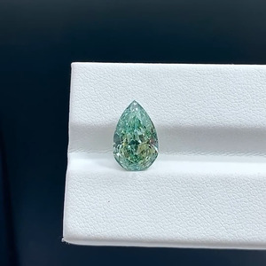 1.00 CT Lê ưa thích sống động màu xanh lá cây phòng thí nghiệm phát triển kim cương, VS1 rõ ràng engagement Ring IGI chứng nhận trực tiếp từ Ấn Độ - Product Image 2