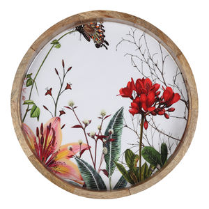 Printed Wooden Serving Tray with Bowls for Home and <b>Hotel</b> Use Available at Bulk <b>Supply</b> Serving Tray Luxury - Product Image 1