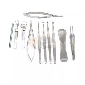 Kit de chirurgie oculaire manuel en acier inoxydable pour chalazion, 11 pièces, haute qualité, professionnel, Jackbilly Enterprises MOL - Product Image 2