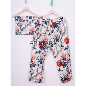 Conjuntos de ropa de dormir y dormir de algodón con cuello en V para mujer, ajuste relajado con bolsillos, pijamas de verano transpirables, ropa informal - Product Image 3