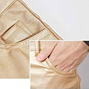 Pantalones de cuero personalizados de alta calidad para hombre, ropa de invierno para hombre, pantalones de cuero para exteriores, en stock - Product Image 4