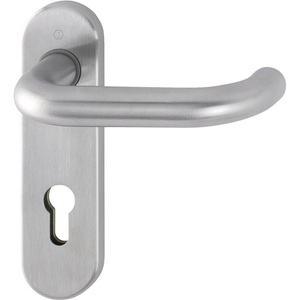 Juego de escobillas cortas Paris E138Z/353K de acero inoxidable F69 PZ con manija de palanca redondeada de HOPPE - Product Image 1