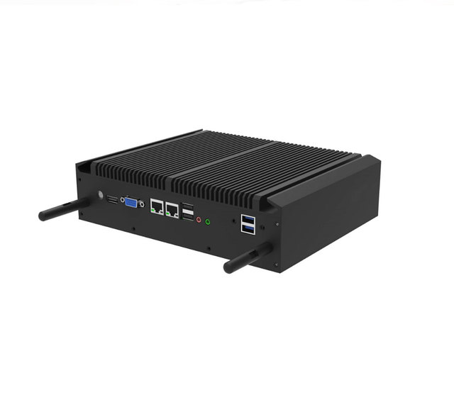 Fanless Mini Pc Computer Desktop J4125 J1900 WIN11 I3 I5 NUC Mini Pc with Dual RS232 Dual Lan Industrial Computer