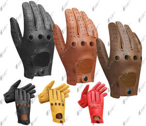 For Men's Winter Black Leather Safety <b>Gloves</b> Breathable <b>Touchscreen</b> Wrist-Length for Outdoor Sports Travel Cycling - Product Image 6
