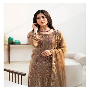Ramsha CHEVRON 8 Collection 3 pièces costumes de mariage pour femmes robe en mousseline de soie de créateurs pakistanais pour la fête - Product Image 6