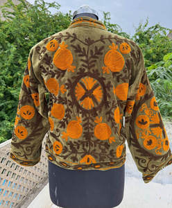 Belle Broderie Travail Suzani Veste Femme Velours Floral Design Et Belles Couleurs Vestes Fille - Product Image 5