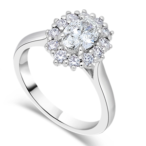 แหวนทอง CVD ทรงวงรีขนาด2กะรัตสำหรับตกแต่งห้องแล็บ - Product Image 4