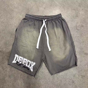 High Quality Customized 100% Cotton Heavyweight French Terry Sweat <b>Shorts</b> Pants Acid Wash <b>Shorts</b> for <b>Men</b> - Product Image 3