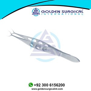Arrowsmith Pince de fixation cornéosclérale en forme de U 8mm propagation 1x2 dents chaque pointe Instruments chirurgicaux manuels en acier inoxydable - Product Image 3