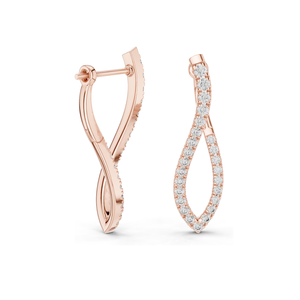 Boucles d'oreilles en diamant de laboratoire 0,788 CT pour femmes, clarté VVS-VS EF, or 18 carats, 14 carats, 10 carats et argent 925, or rose, or jaune, or blanc - Product Image 4
