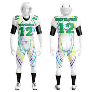 Obtenga su propio diseño, kits de uniformes de fútbol americano sublimados personalizados, diseño 3D, camisetas de fútbol americano - Product Image 3