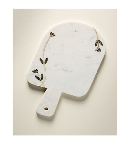 เขียงหินอ่อนตกแต่งด้วยเส้นเลือดที่เป็นเอกลักษณ์เหมาะสำหรับร้านอาหารรสเลิศการทำอาหารที่บ้านและการจัดแต่งอาหาร - Product Image 1