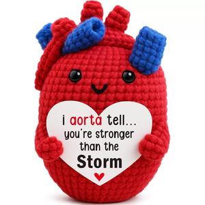 Poupée Cœur en Coton Faite au Crochet, Série Cartes Cadeaux Tissées, Cadeau Romantique et Emotionnel pour Couples, Saint-Valentin - Product Image 5
