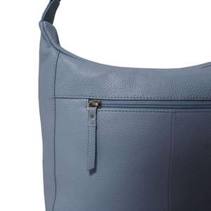 Sac Hobo Slouchy en cuir grainé bleu pastel de qualité supérieure style vintage haut fournisseur indien Saman Exportations - Product Image 6