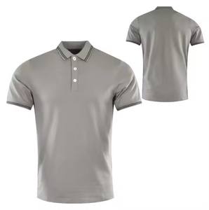 Polo pour hommes personnalisé avec logo de golf tissu en toile à motif solide - Product Image 4