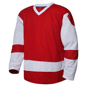 Maillot de hockey sur glace pour hommes, manches longues, à enfiler, en tissu polyester respirant - Product Image 1