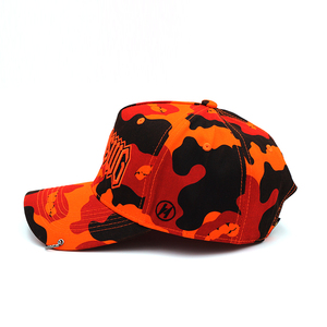 Décoration en métal 5 panneaux Chapeau tendance personnalisé pour femmes Casquette avec logo en métal personnalisé Casquette de baseball Hip-hop Boy Camouflage de haute qualité - Product Image 2