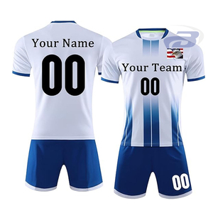 ชุดฟุตบอลทีม Maillot De Foot ชุดยูนิฟอร์มฟุตบอล พิมพ์ลายแบบ Sublimation พร้อมชื่อและหมายเลขส่วนตัว ผลิตจากโพลีเอสเตอร์ 100% - Product Image 1