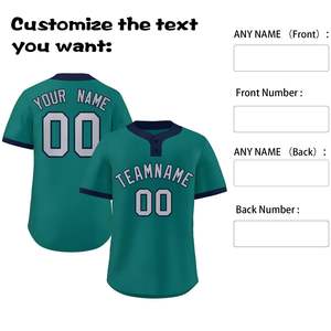 Camiseta de Béisbol de Alta Calidad con Dos Botones, Sublimación, Impresión Personalizada, Mangas Cortas, Uniforme de Béisbol - Product Image 3