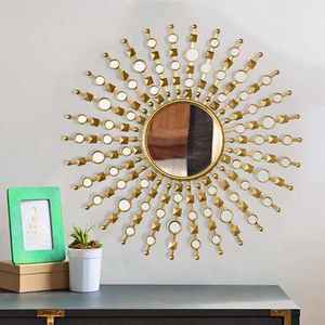 High On Trend Latest <b>Wall</b> <b>Mirror</b> In Metal For Home Livingroom Hotel Hallway Decorative Use <b>Wall</b> <b>Hanging</b> <b>Mirror</b> - Product Image 5