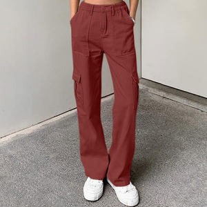 Nouveau pantalon harem décontracté pour femme, taille mi-haute élastique, respirant, écologique, couleur unie, coupe large en polaire, collection Hiver 2026 - Product Image 6