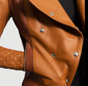 Veste en cuir respirante personnalisée de haute qualité pour femmes, vêtements d'extérieur à la mode d'hiver - Product Image 6