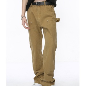 Custom <b>Mens</b> Retro Denim <b>Men</b> <b>Jeans</b> Pants Loose Fit Cotton Brown Straight Leg Baggy <b>Jeans</b> <b>for</b> <b>Men</b> <b>Carpenter</b> Style Denim <b>Jeans</b> - Product Image 3