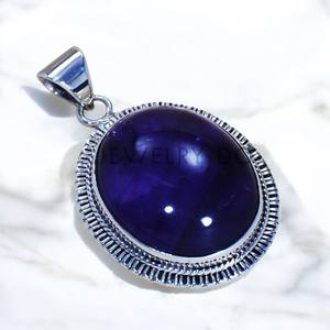 Pendentif en améthyste violette, fait à la main, en argent sterling 925, bijoux fins, vente en gros de pendentifs en argent - Product Image 2