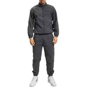 Men's Solid Color Windbreaker Custom Made Tracksuits With Pockets Waterproof Lightweight 100% <b>Nylon</b> Tracksuits For Men - Product Image 1