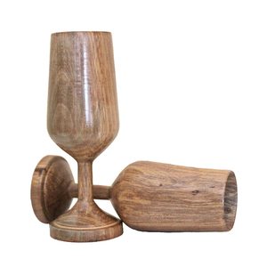 Copa de vino de madera y artículos de fiesta para beber, vasos de vino para fiesta de boda, para uso hecho a mano - Product Image 6