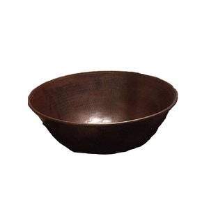Tendance chaude pur cuivre martelé à la main rond salle de bain évier comptoir lavabo navire bol éviers - Product Image 1