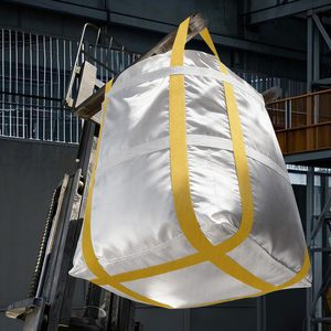 Bolsa a granel FIBC tipo Ton Bag, duradera, de fondo plano, con doble correa de sujeción, de material plástico para construcción, cemento y materiales de construcción. - Product Image 2