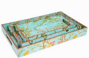 Handmade Trà Bằng Gỗ Phục Vụ Khay Đặt Lớn Vừa Nhỏ Hình Chữ Nhật In Tổ Chức Cho Nhà Bếp Trang Trí Phục Vụ Khay - Product Image 3