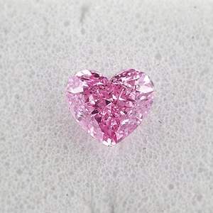 ラボ栽培モルガナイトファンシー幾何学ハート楕円形ピンクピーチカラーファセットカットVVS1 GIAセミダイヤモンドプレシャスルース - Product Image 5