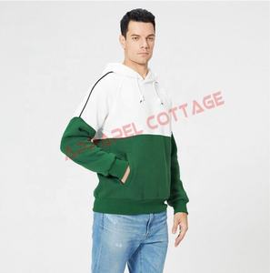 Premium Quality Plain 50%Cotton 50%<b>Polyester</b> <b>Hoodie</b> with White Strip Men's Fall Autumn Hoodies Panelled Oversized Hoodies Tops - Product Image 6