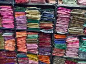 Tissu somalien Gogra brodé, tissé en jacquard perlé, écologique, uni, pour la literie, les robes, les vêtements, les mariages de filles - Product Image 2