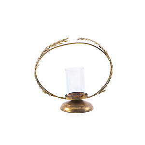 <b>Prime</b> Quality Gold Color Leaf Design Solid Brass Candle Holder for Home Hotel and Restaurant Use Candle Holder - Product Image 4