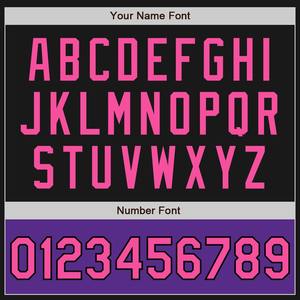 Personnalisé Noir Rose-Violet Bomber Varsity Letterman Deux Tons Bouton Unique Veste Coupe-Vent Streetwear Vintage Hiver Hommes - Product Image 3