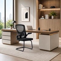 Chaise de bureau visiteur à dossier en maille, base cantilever, siège invité pour salle de réunion, accoudoirs fixes, fournisseur de mobilier