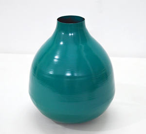 Vase à fleurs en aluminium nickelé de couleur antique enduit de poudre verte chaude de qualité supérieure Vase de style luxueux pour la maison et le mariage - Product Image 6