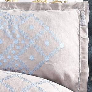 Toronto |   Juego de Edredón Moderno de 6 Piezas, Tamaño King, 260x240cm, Gris y Azul, Lujoso, para Todas las Estaciones, con Función de Masaje - Product Image 3