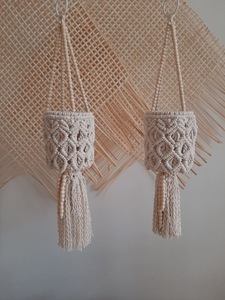 Décoration de balcon en corde de coton faite à la main, style bohème, macramé, écologique, pour intérieur et extérieur, décoration de table, fleur unique, haute qualité, taille personnalisable - Product Image 5