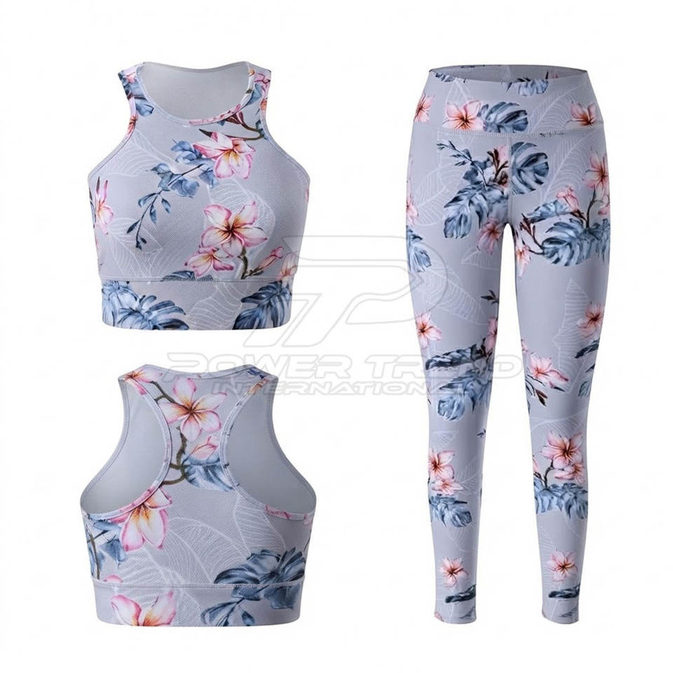 Wholesale Supplier Custom Women Solid Front Sublimation Yoga Set ...