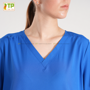 Listo stock Médico Scrubs Mujeres de moda Poly Spandex Jogger Diseño Hospital Uniformes hechos de Vietnam - Product Image 2