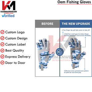 Guantes de Pesca con Logotipo Personalizado al por Mayor, Envío Rápido OEM, Guantes de Pesca sin Dedos con Protección Solar para Uso en Verano - Product Image 3